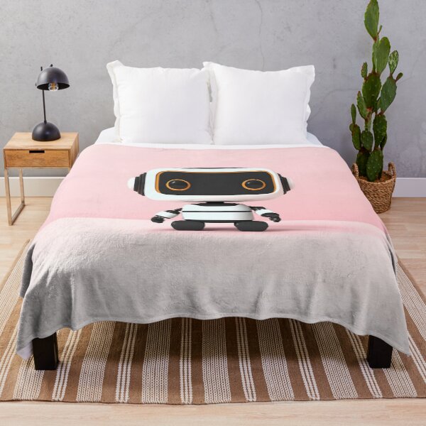 Item preview, Cute Robot Illustration With Minimalist Design designed and sold by GoldenTealArts.