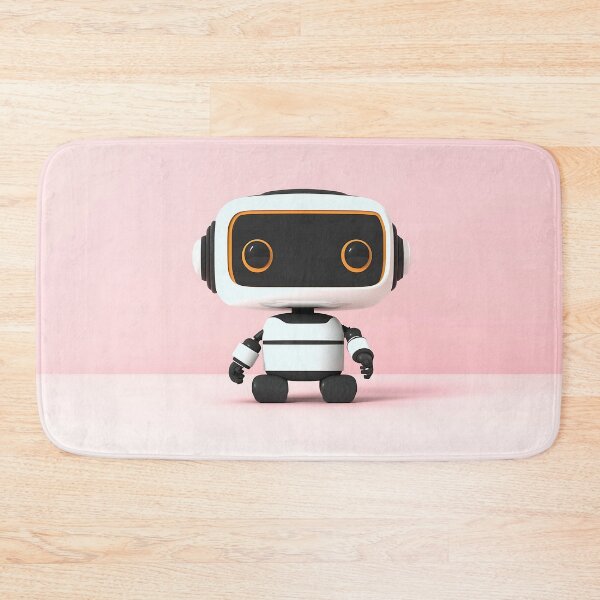 Item preview, Cute Robot Illustration With Minimalist Design designed and sold by GoldenTealArts.