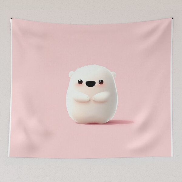Item preview, Cute 3D White Bear Illustration designed and sold by GoldenTealArts.