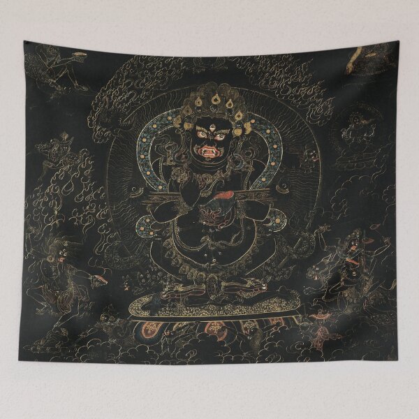 Item preview, Thangka 218 Mahakala Buddhist Protector Panjarnata Lord of the Pavilion 1700s designed and sold by GuyBlank.