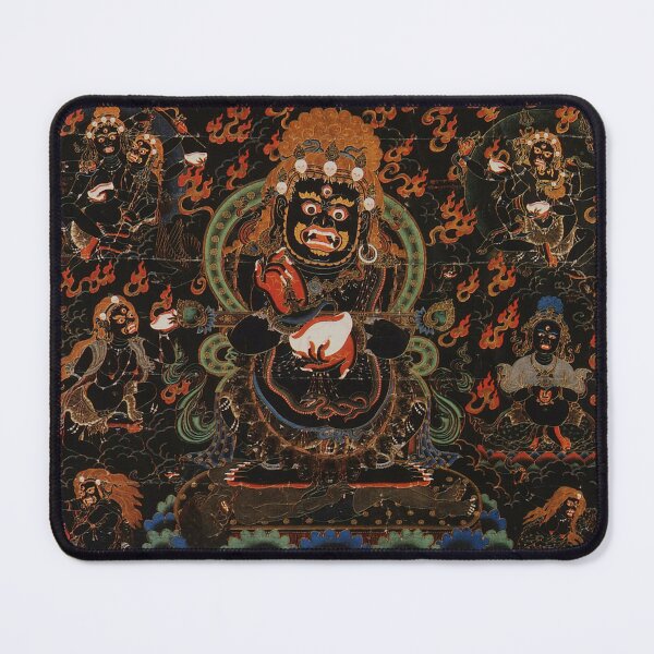Item preview, Thangka 220 Mahakala Buddhist Protector Panjarnata Lord of the Pavilion 1600s designed and sold by GuyBlank.