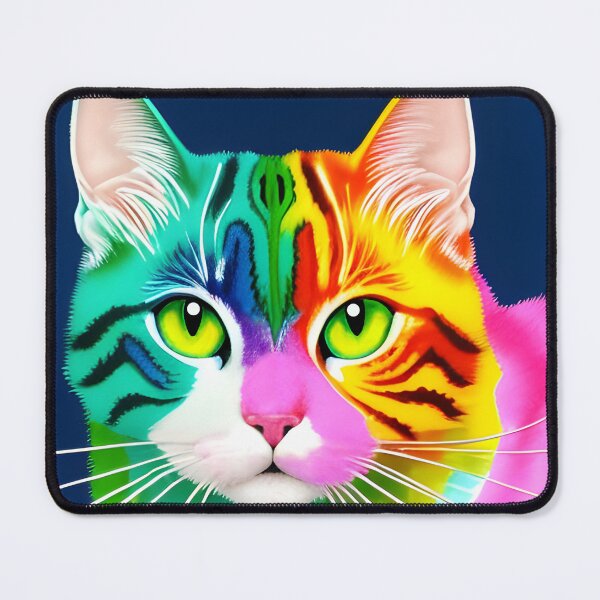 Item preview, Rainbow Cat Portrait | Cat Art | Cat Portrait | Cat Lover | Color Art designed and sold by UnhingedBird.