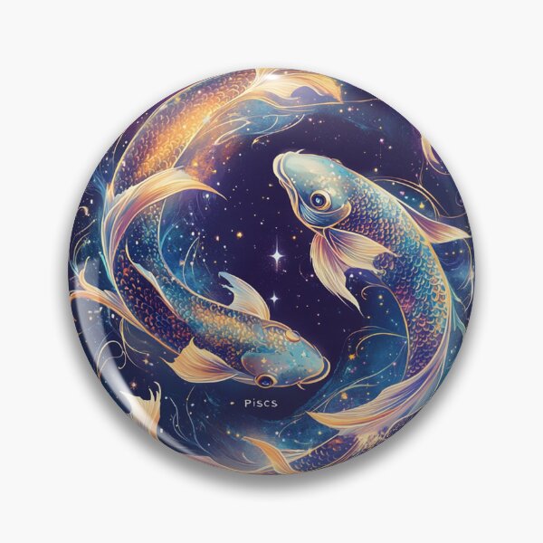 Item preview, Pisces Zodiac Sign: Captivating Galactic Illustration designed and sold by DobermanFans.