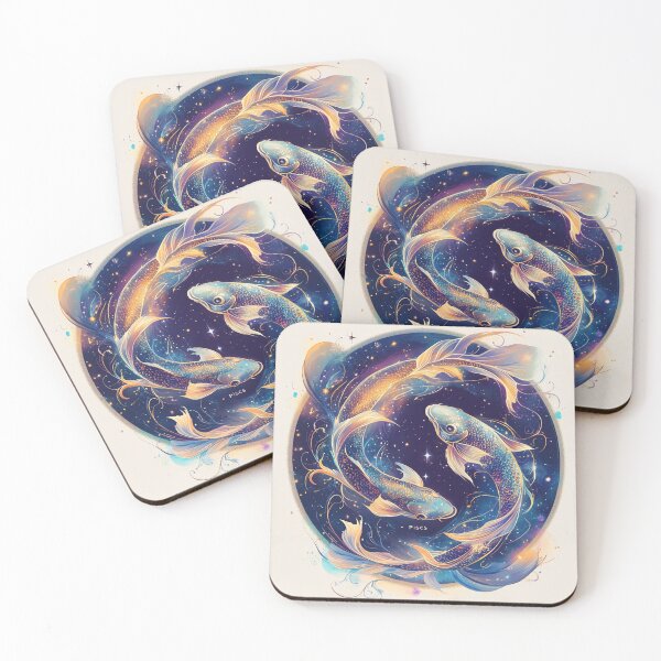 Item preview, Pisces Zodiac Sign: Captivating Galactic Illustration designed and sold by DobermanFans.