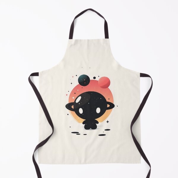 Item preview, Cute Black Planet Cartoon Illustration designed and sold by GoldenTealArts.