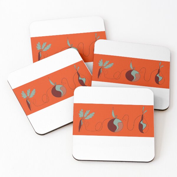 Item preview, Concept of summer fruit in abstract Carrot, Apple, Pear  .Print , abstract, minimalism , doodles fruit, logo. designed and sold by TaniaArtDesign.
