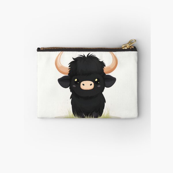 Item preview, Cute Black Calf Cartoon Illustration designed and sold by GoldenTealArts.