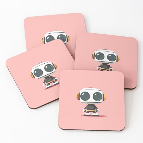 Aperçu de l'œuvre Illustration d'un robot mignon avec de grands yeux créée et vendue par GoldenTealArts.