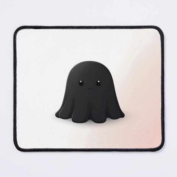 Item preview, Cute Black Ghost Icon With Pastel Background designed and sold by GoldenTealArts.