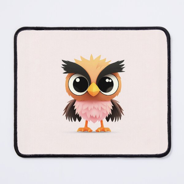 Item preview, Cute Owl Illustration With Pink Background designed and sold by GoldenTealArts.