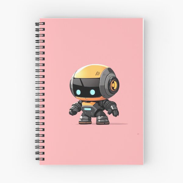 Item preview, Cute Robot Illustration With Pink Background designed and sold by GoldenTealArts.