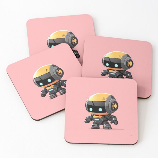 Item preview, Cute Robot Illustration With Pink Background designed and sold by GoldenTealArts.