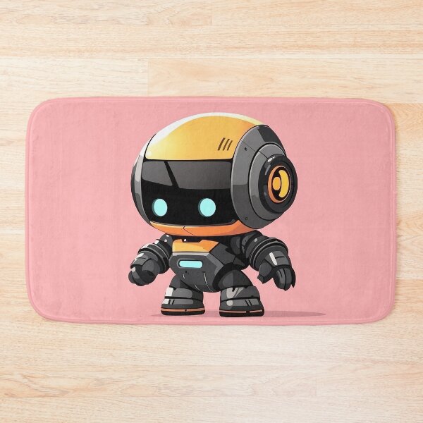 Item preview, Cute Robot Illustration With Pink Background designed and sold by GoldenTealArts.