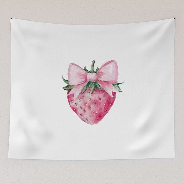 Item preview, Strawberry with a pink bow designed and sold by jkrphoto.