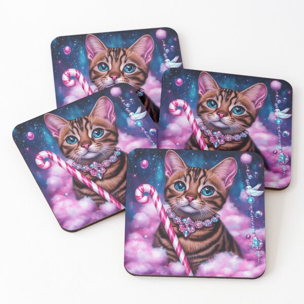 Item preview, Candy Cane Dreams With A Bengal Cat designed and sold by Nocturne  Paws.