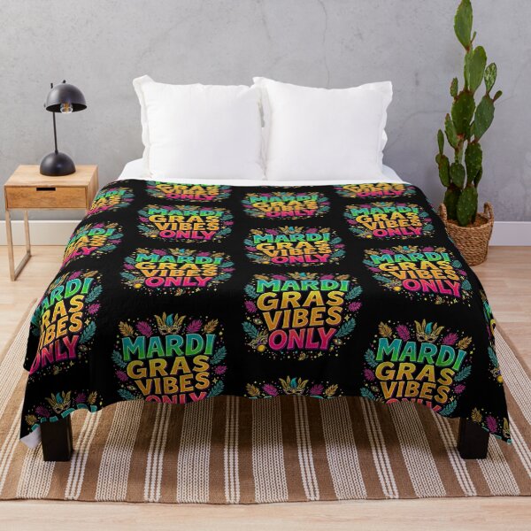 Item preview, Mardi Gras Vibes Only Colorful Typography	 designed and sold by Taans-Creation.