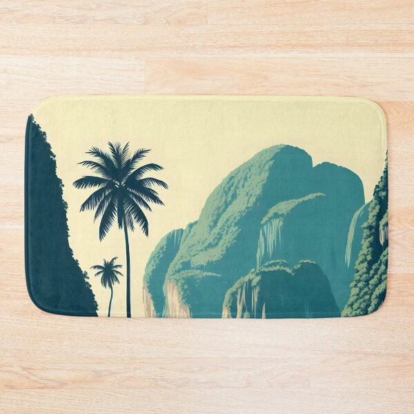 Item preview, Minimalist Clipart-Style Illustration of Maya Bay Island, Thailand designed and sold by inkNext.