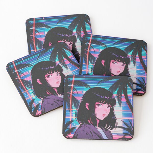 Aperçu de l'œuvre Dreamwave Girl – Nostalgie du néon créée et vendue par RetroRebootShop.