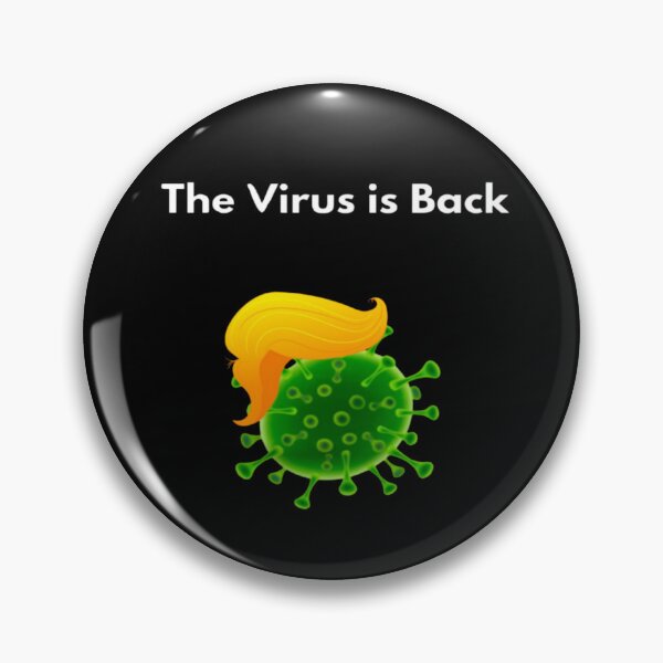 Item preview, The Virus is Back - a satirical anti-Trump Design. Stickers designed and sold by KR Production House.