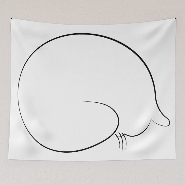 Item preview, Cat One Line Drawing - Minimal One Line Art Cat designed and sold by One-Line-Artist.
