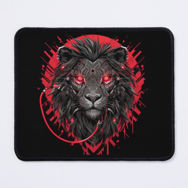 Item preview, Cyber Black Lion // Black Lion // Cool Animal // Cyber Animal // Animal Art // Animal Warrior // Gaming Aesthetic stickers designed and sold by SMARTKIT  DESIGNAGENCY.
