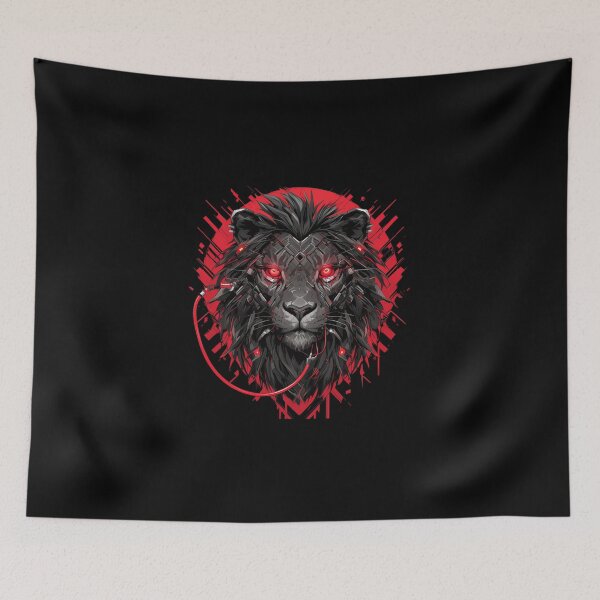 Item preview, Cyber Black Lion // Black Lion // Cool Animal // Cyber Animal // Animal Art // Animal Warrior // Gaming Aesthetic stickers designed and sold by SMARTKIT  DESIGNAGENCY.