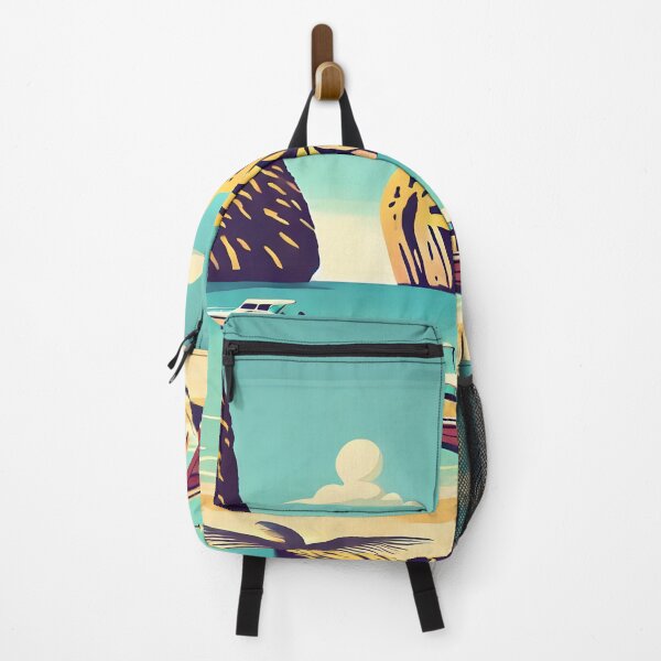Item preview, Serene Illustration of Maya Bay Island with Long-Tail Boat on Sandy Beach designed and sold by inkNext.