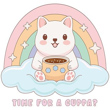 Artwork thumbnail, Cute Coffee Dog | Cuppa Time by Cosy Fox