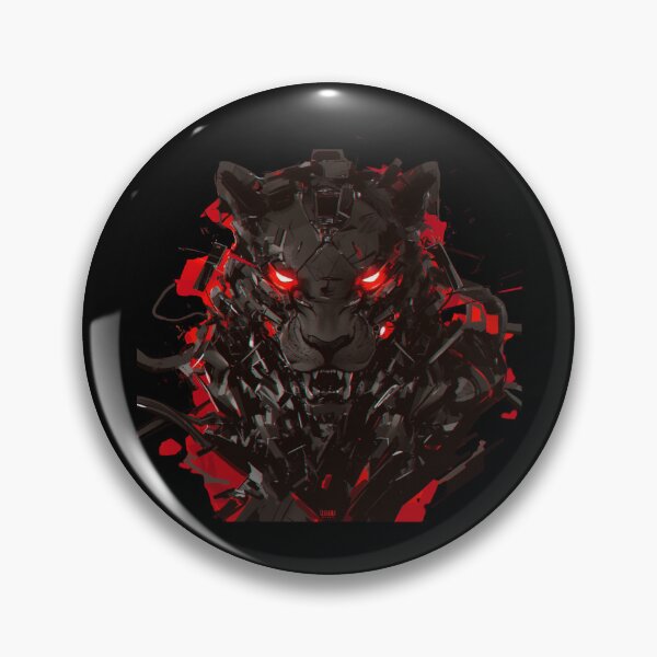 Item preview, Cyber Black Lion // Black Lion // Cool Animal // Cyber Animal // Animal Art // Animal Warrior // Gaming Aesthetic stickers designed and sold by SMARTKIT  DESIGNAGENCY.