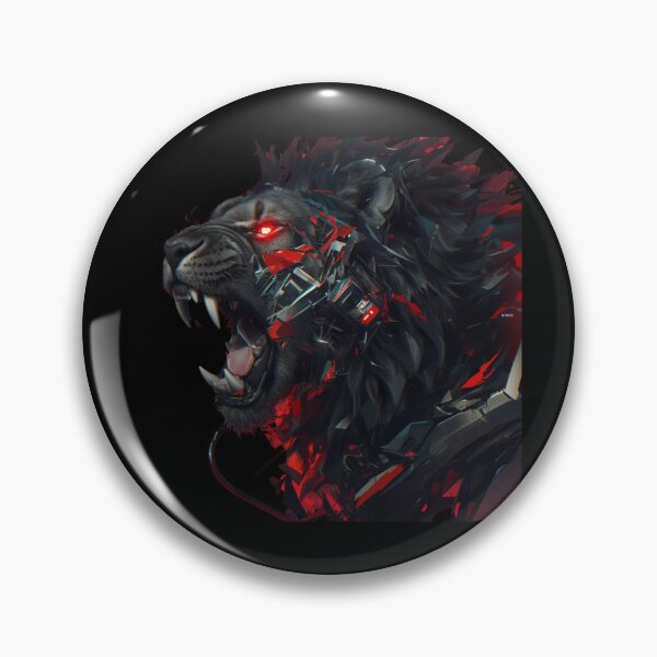 Item preview, Cyber Black Lion // Black Lion // Cool Animal // Cyber Animal // Animal Art // Animal Warrior // Gaming Aesthetic stickers designed and sold by SMARTKIT  DESIGNAGENCY.