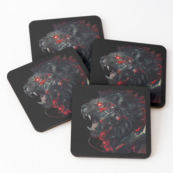 Item preview, Cyber Black Lion // Black Lion // Cool Animal // Cyber Animal // Animal Art // Animal Warrior // Gaming Aesthetic stickers designed and sold by SMARTKIT  DESIGNAGENCY.