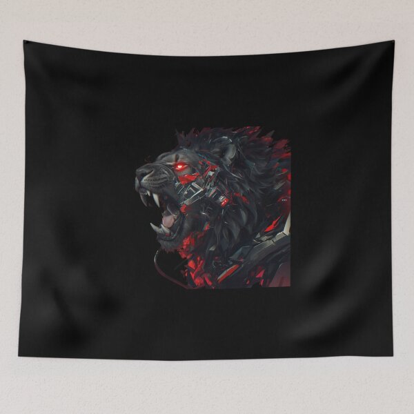 Item preview, Cyber Black Lion // Black Lion // Cool Animal // Cyber Animal // Animal Art // Animal Warrior // Gaming Aesthetic stickers designed and sold by SMARTKIT  DESIGNAGENCY.