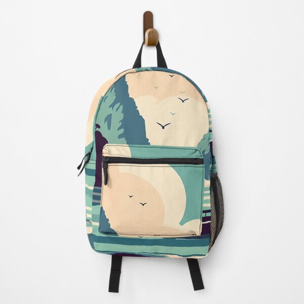 Item preview, Serene Illustration of Maya Bay Island with Long-Tail Boat Perspective designed and sold by inkNext.
