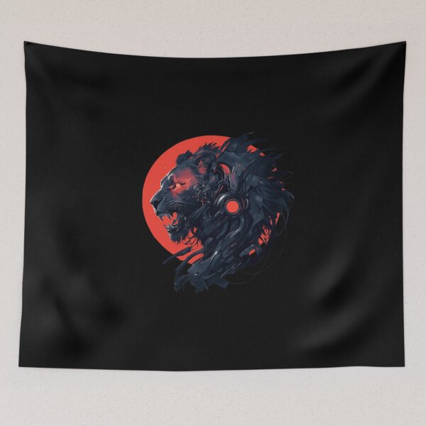 Item preview, Black Lion // Black Lion // Cool Animal // Cyber Animal // Animal Art // Animal Warrior // Gaming Aesthetic stickers designed and sold by SMARTKIT  DESIGNAGENCY.