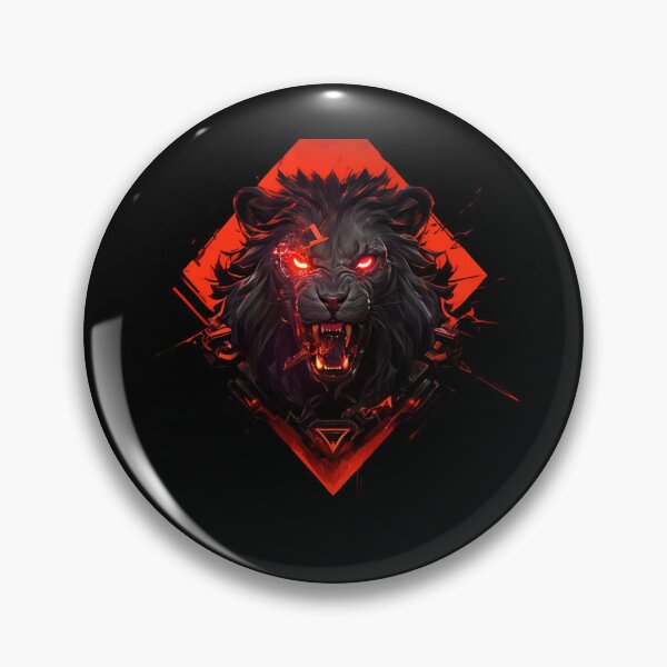Item preview, Black Lion // Black Lion // Cool Animal // Cyber Animal // Animal Art // Animal Warrior // Gaming Aesthetic stickers designed and sold by SMARTKIT  DESIGNAGENCY.