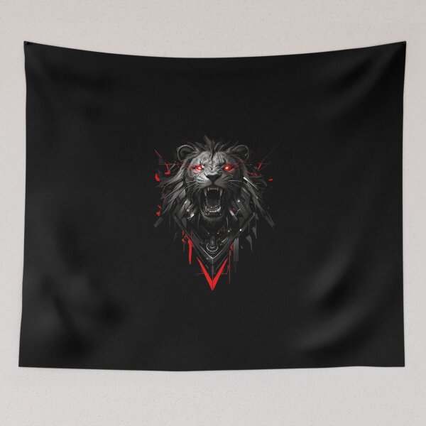 Item preview, Black Lion // Black Lion // Cool Animal // Cyber Animal // Animal Art // Animal Warrior // Gaming Aesthetic stickers designed and sold by SMARTKIT  DESIGNAGENCY.