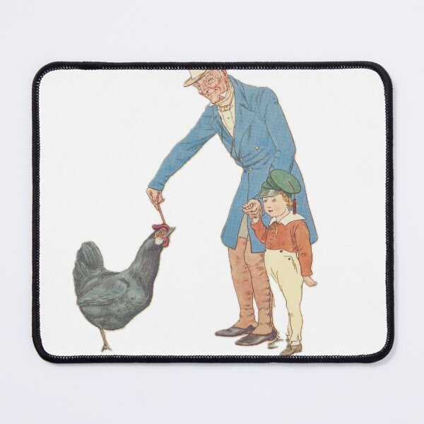 Item preview, Grandfather and Granddaughter Feeding a Chicken designed and sold by OldSchoolMale.