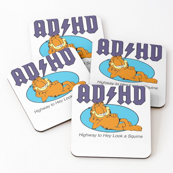 Item preview, ADHD Highway To Hey Look A Squirre Cat Cartoon designed and sold by SnarkoClothes.