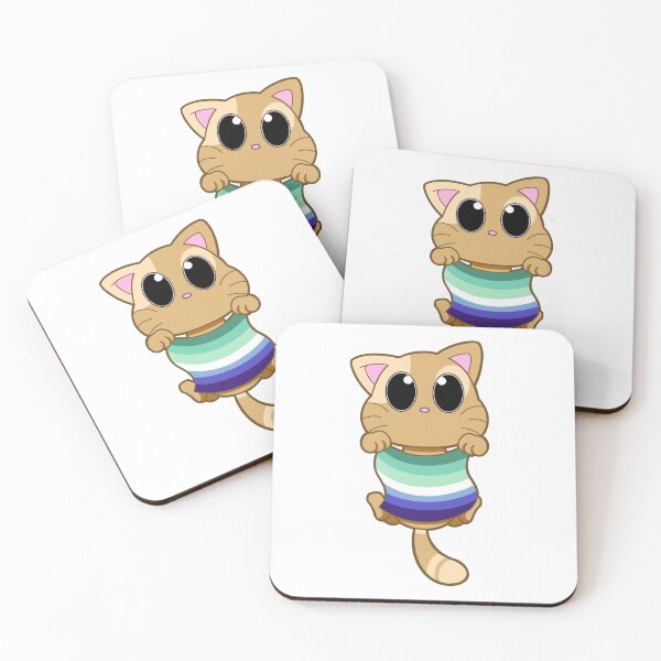Item preview, Cat with gay flag designed and sold by LCrafty7.