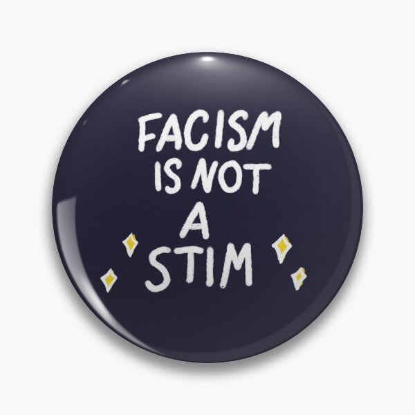 Item preview, FACISM IS NOT A STIM (White/DrkBlu) designed and sold by Pretty-Sounds.