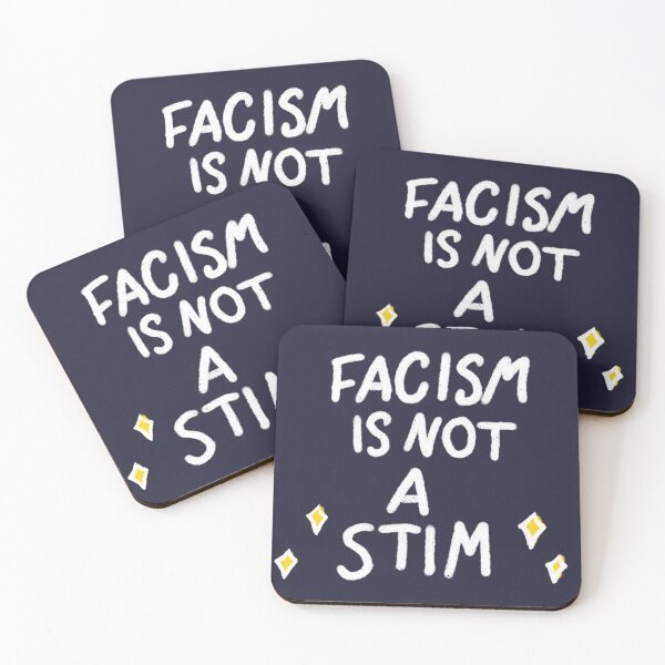 Item preview, FACISM IS NOT A STIM (White/DrkBlu) designed and sold by Pretty-Sounds.