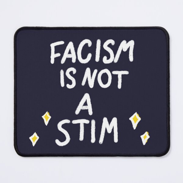 Item preview, FACISM IS NOT A STIM (White/DrkBlu) designed and sold by Pretty-Sounds.