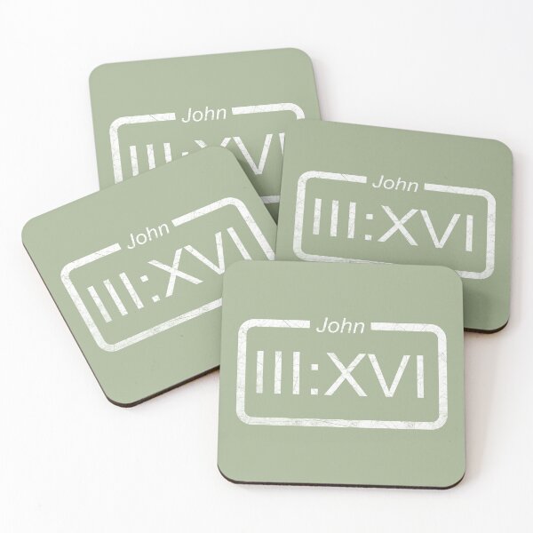 Item preview, John 3:16 | minimal roman numeral john III:XVI - Minimalist & Simple Christian Typographic white Design | Faith-Based Inspiration designed and sold by ZechJohnRB.