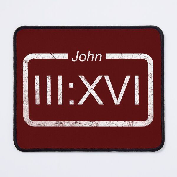Item preview, Juan 3:16 | Número romano mínimo Juan III: XVI - Diseño tipográfico cristiano minimalista y simple en blanco | Inspiración basada en la fe designed and sold by ZechJohnRB.