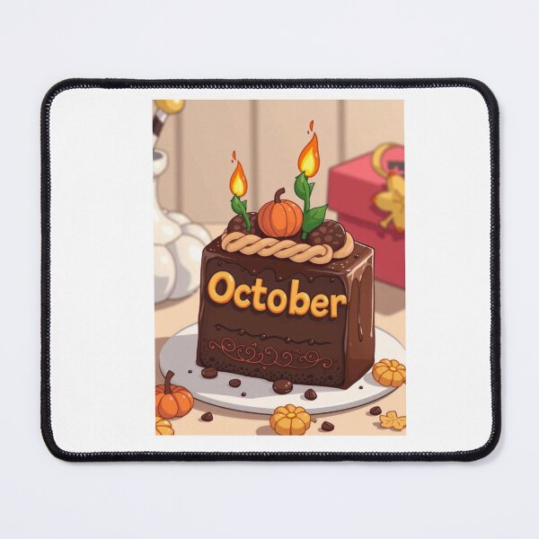 Item preview, October Cake kawaii cute birthday gift funny dessert designed and sold by CheeseBlueprint.