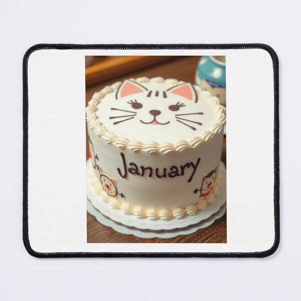 Item preview, January Cake kawaii cute birthday gift funny dessert designed and sold by CheeseBlueprint.