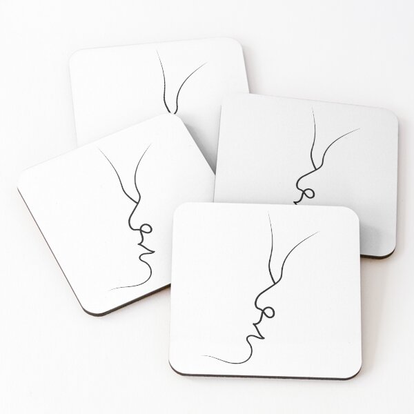 Item preview, Kiss One Line Art - Kiss Minimal Line Drawing designed and sold by One-Line-Artist.
