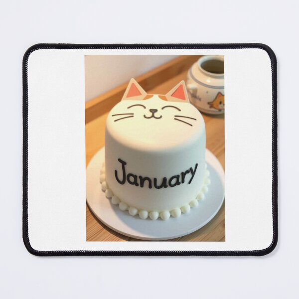 Item preview, January Cake kawaii cute birthday gift funny dessert designed and sold by CheeseBlueprint.