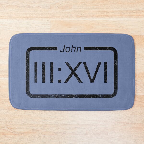 Item preview, John 3:16 | minimal roman numeral john III:XVI - Minimalist & Simple Christian Typographic black Design | Faith-Based Inspiration designed and sold by ZechJohnRB.