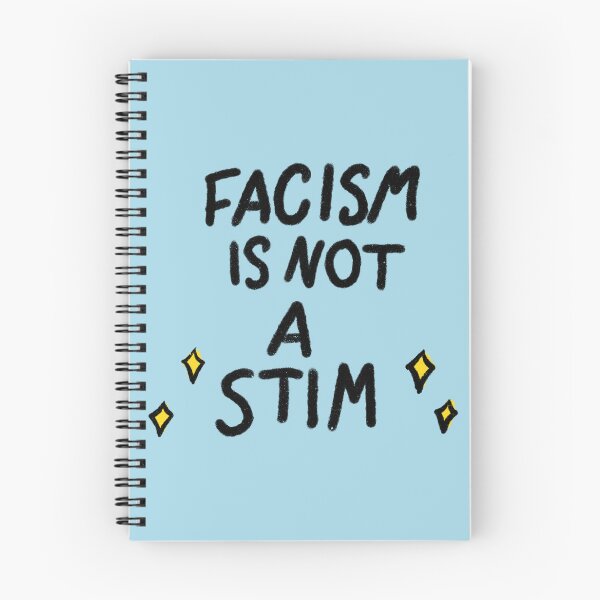 Item preview, FACISM IS NOT A STIM (Black/LgtBlu)  designed and sold by Pretty-Sounds.